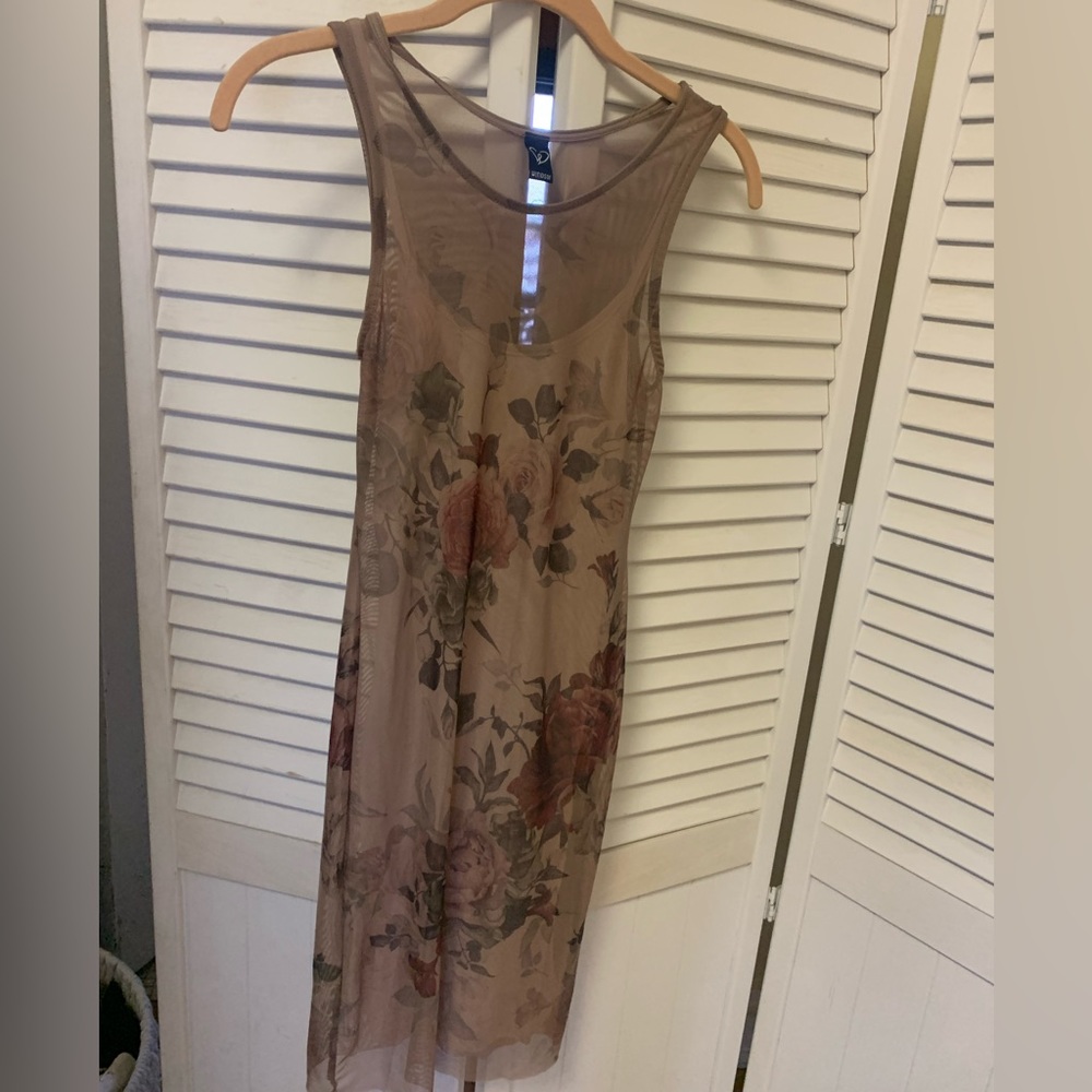 Vintage floral slip dress size small